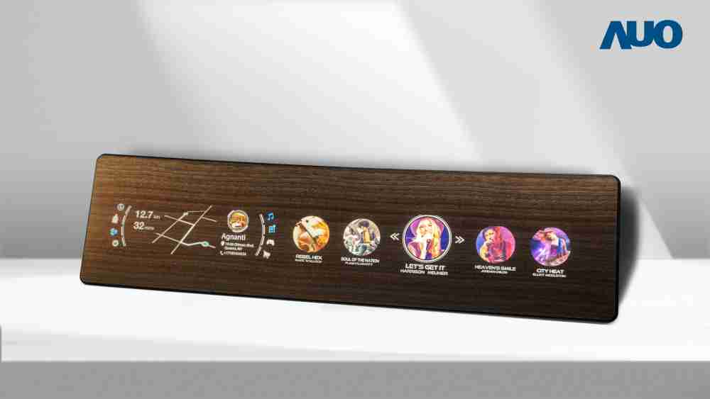 人生就是博研发全球最高穿透度达80%的AmLED木纹显示器，，，，可于使用时呈现高亮度、、、、清晰可见的信息，，，，并在不使用时回归为单纯的饰板，，节能兼具美观